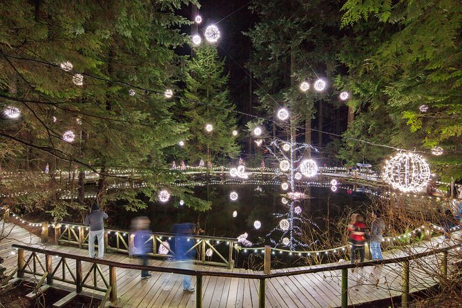 Explore Vancouver City & Capilano Suspension Bridge Canyon Lights - Crossing Lions Gate Bridge into North Vancouver