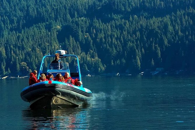 Granite Falls Zodiac Tour by Vancouver Water Adventures - Siwash Rock is the first major photo stop