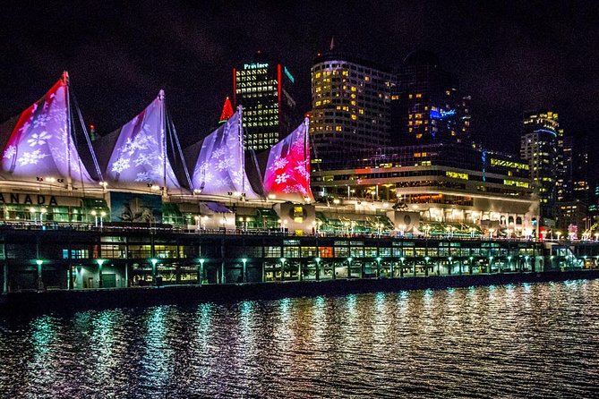 New Year's Eve Dinner Cruise through Vancouver Harbor - The first view: Vancouver Harbour after dark