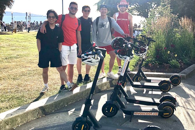 Stanley Park Seawall E-scooter Rental with Self Guided map - Starting by English Bay and the Sylvia Hotel
