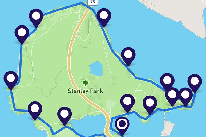 Stanley Park Seawall E-scooter Rental with Self Guided map - Brockton Point Lighthouse and Lions Gate Bridge views