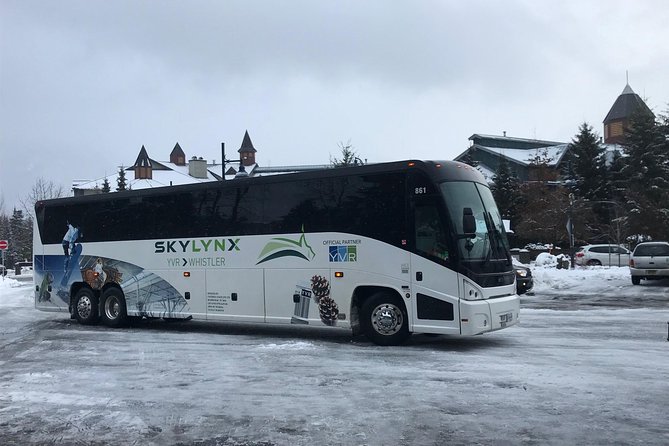 Vancouver Airport to-or-from Whistler or Squamish by Bus (Single trip) - Shared bus comfort, Wi-Fi, and luggage help