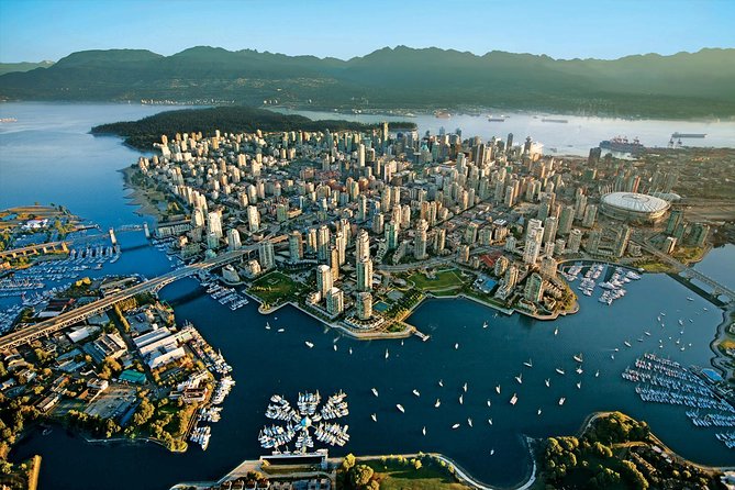 Downtown Vancouver and Stanley Park from the air
