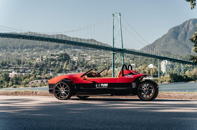 Vancouver Signature Highlights Open Air Roadster Tour - Crossing Burrard Bridge