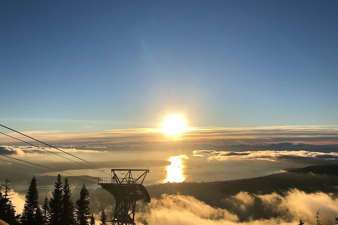 Vancouver Small Group Night Tour w/Capilano + Grouse Mtn Dinner - Dinner at the summit