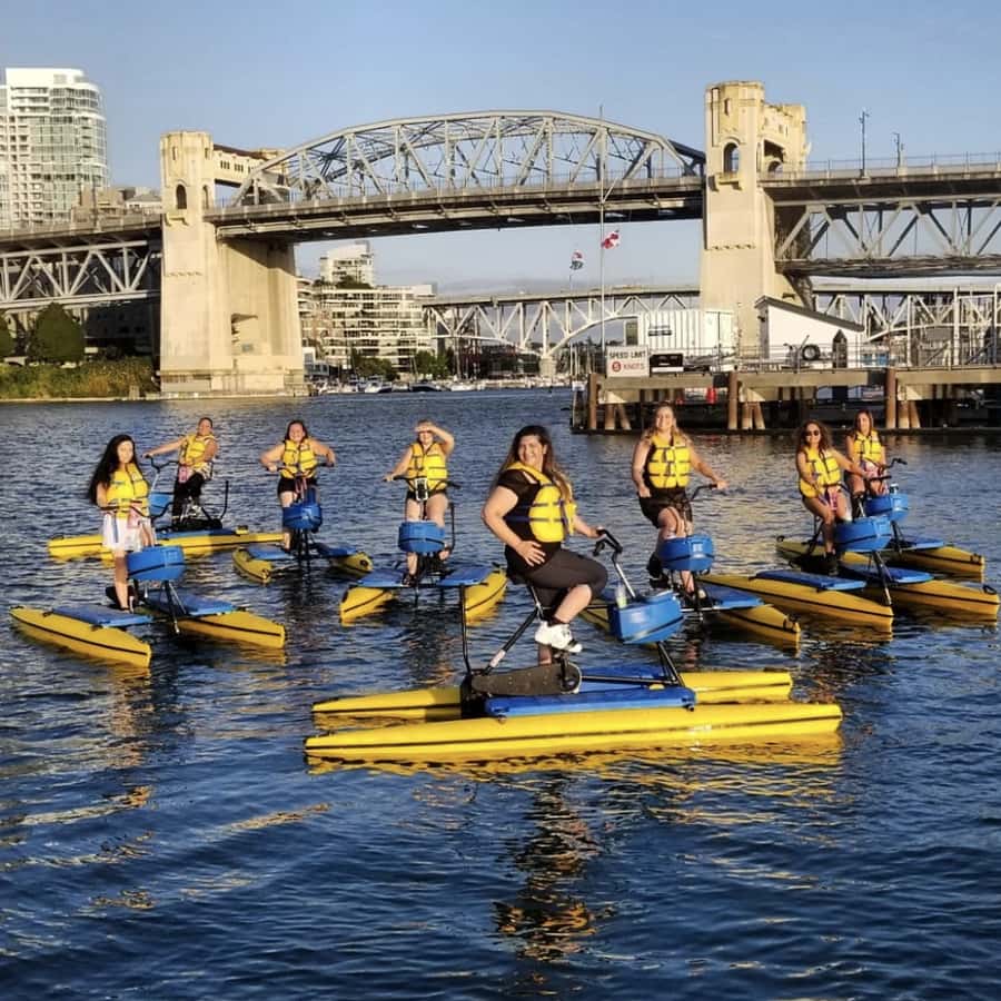 Vancouver: Water Bike Rental in False Creek - Seeing Vancouver from the middle of the water